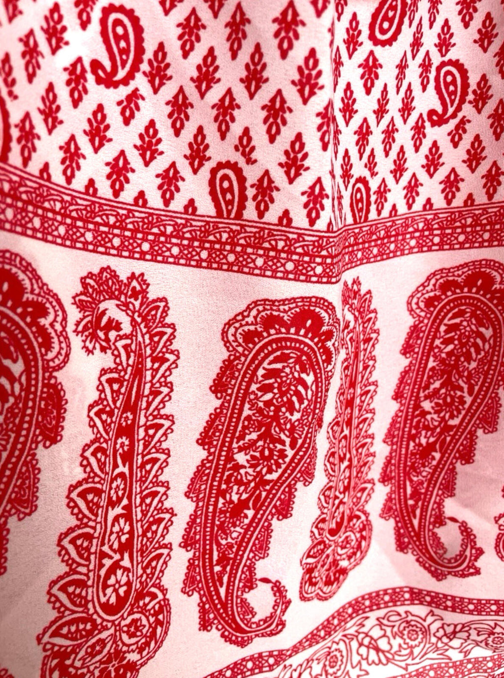 Atmosphere Blouse Off Shoulder Top Women's UK Size 14 Paisley Print White Red