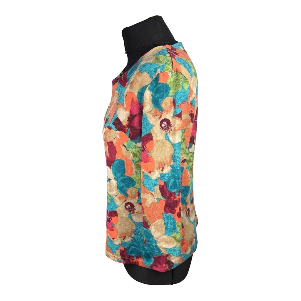 Honer Millburn Multi Honor Millburn Floral Top Women's UK Size 10 3/4 Sleeve Multicolour