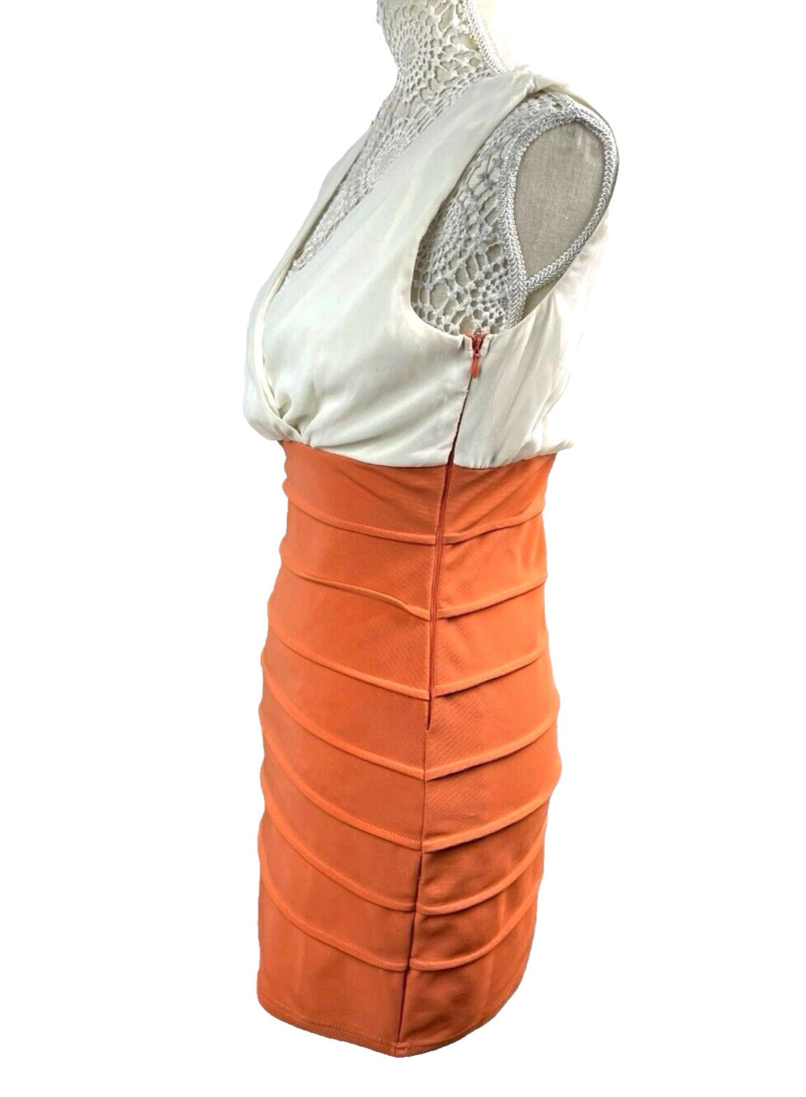 AX Paris Orange AX Paris Burnt Orange Midi Dress Bodycon Women's UK Size 10