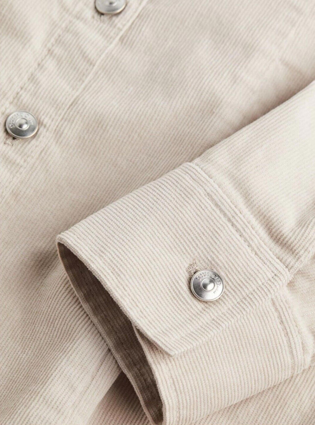 Divided Beige Corduroy Shirt Dress Mini Collared Women's UK Size 8