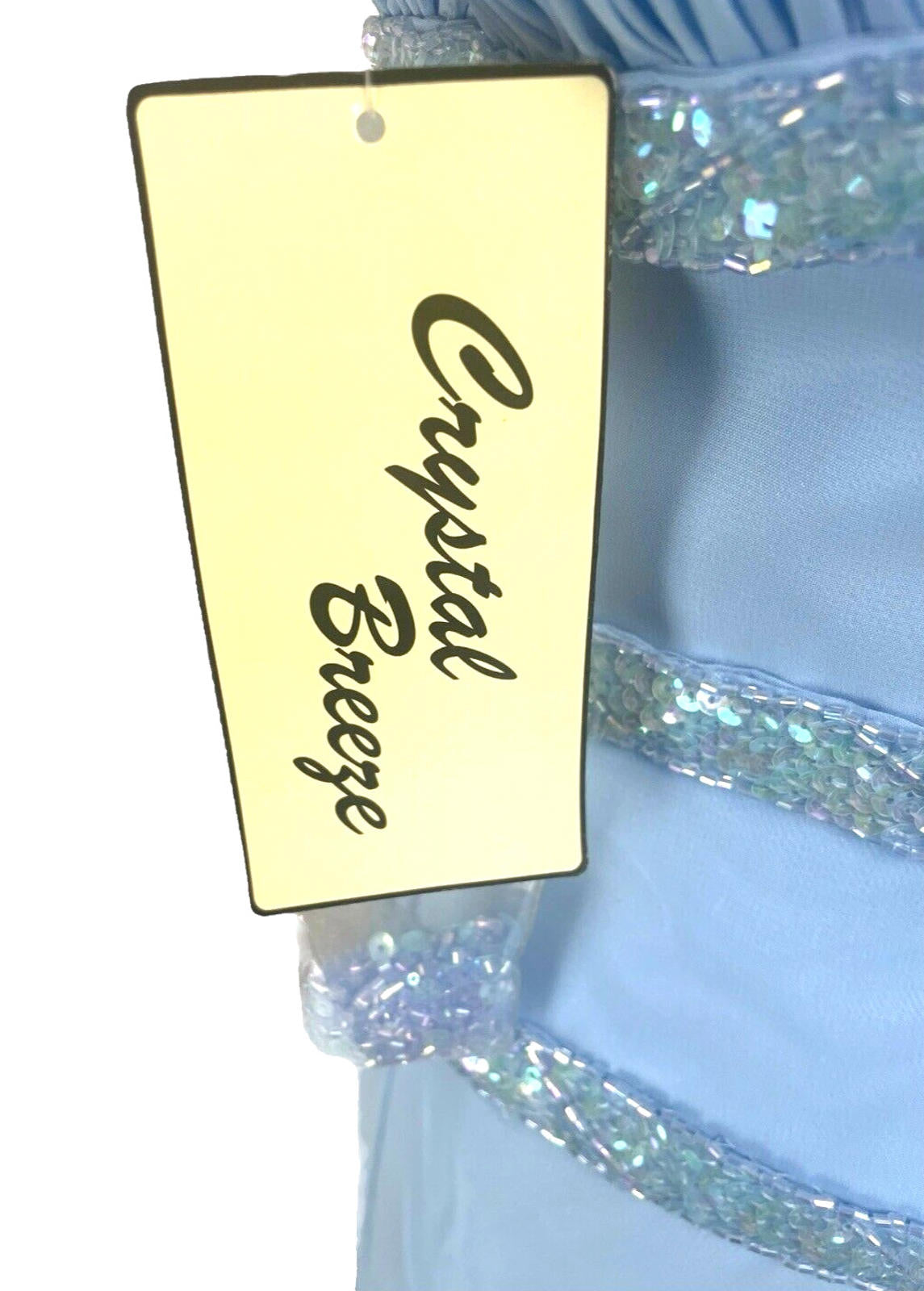 Crystal Breeze Blue Crystal Breeze Prom Dress Women's UK Size 14 Pale Blue Ballgown Embellished