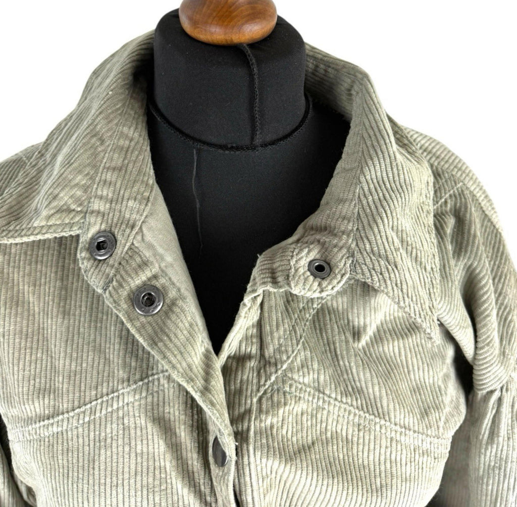 ASOS Khaki Green Shirt Dress Corduroy Belted Women’s UK Size 18