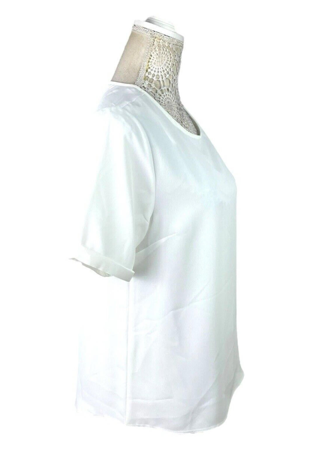 Primark White T-Shirt Blouse Lightweight Women's UK Size 12