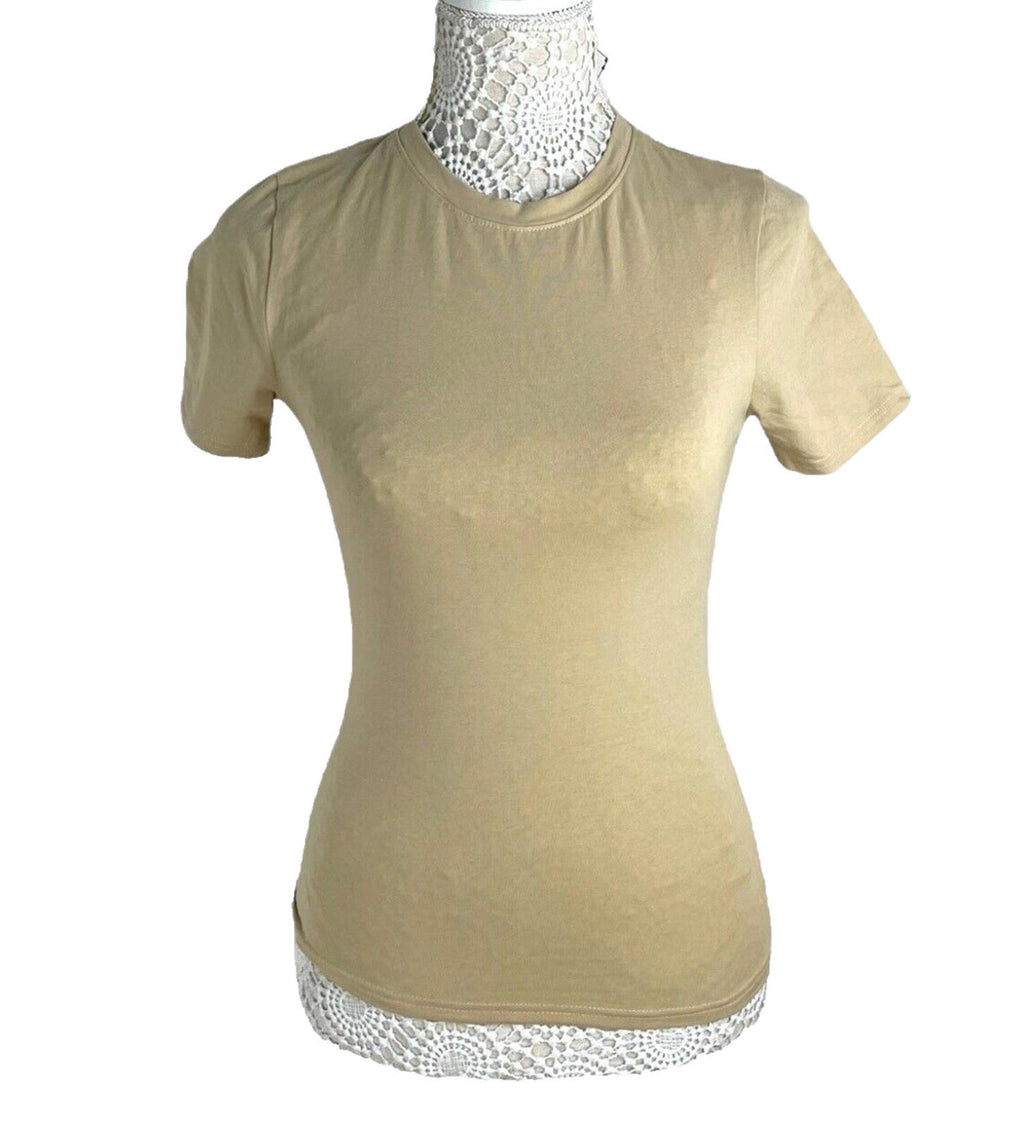 Pretty Little Thing Tall Beige T-shirt Women's UK Size 8