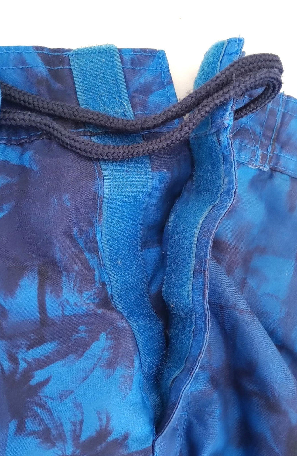Tu Blue Palm Tree Swim Shorts Men's UK Size L Blue Pockets Drawstring Hawaiian Print