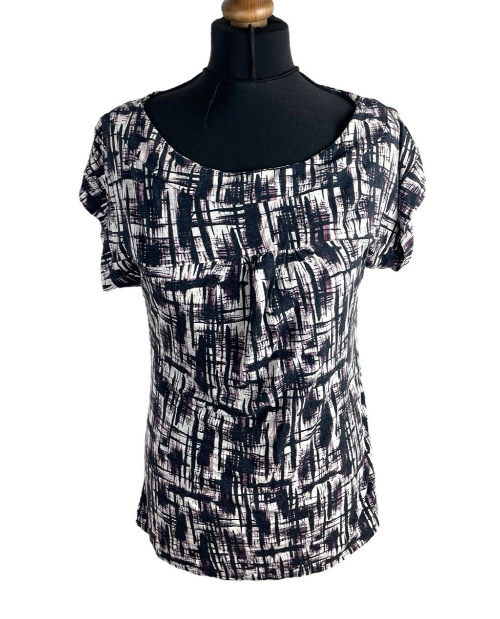 Next Black Purple T-shirt Top Flattering Women's UK Size 10