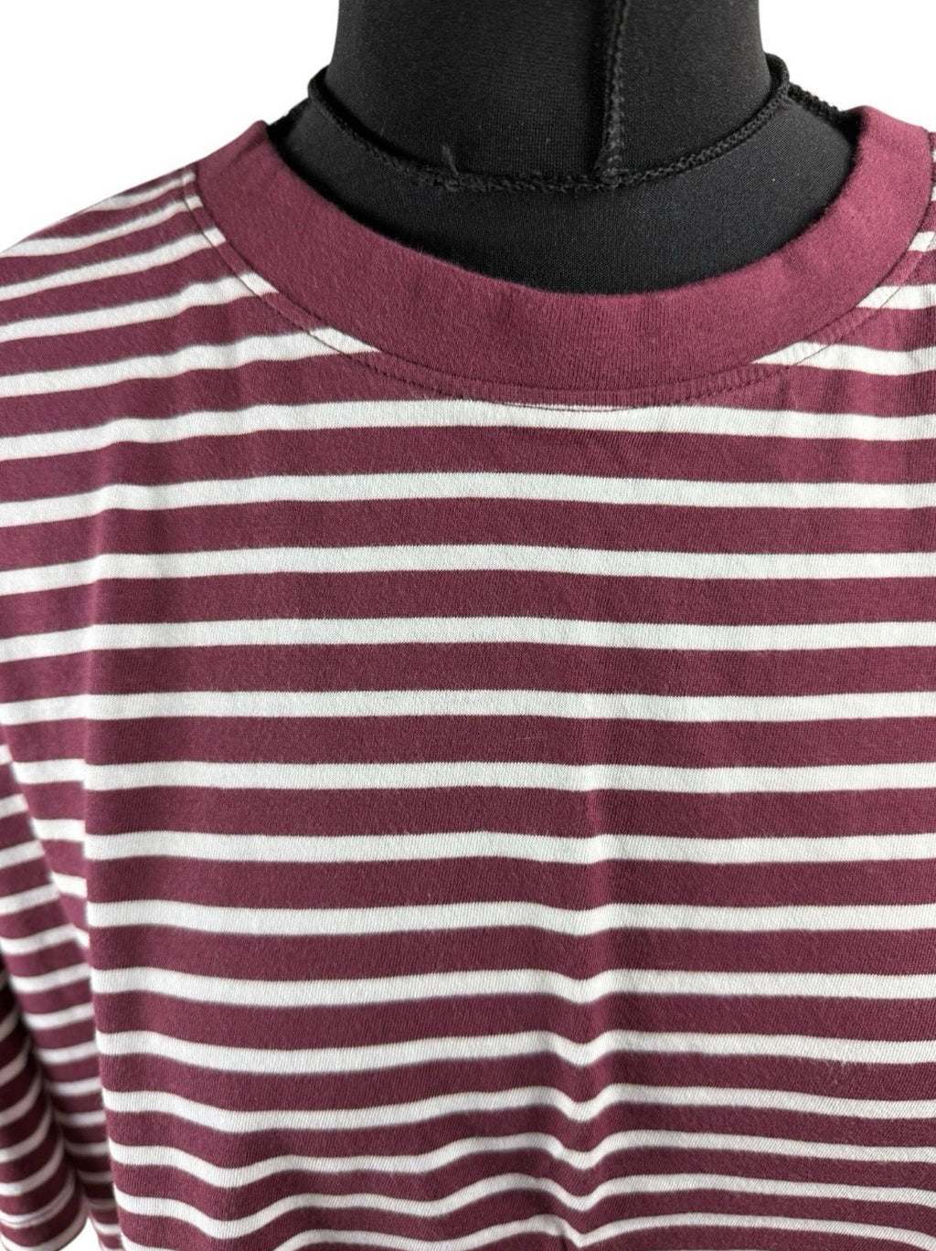 George Cropped T-shirt Striped Women’s UK Size 18 Red & White Crew Neck Summer