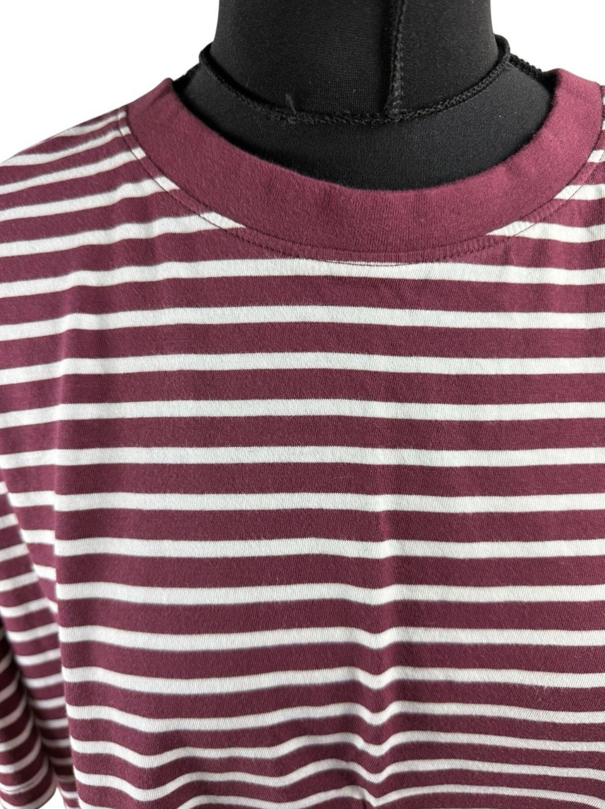 George Cropped T-shirt Striped Women’s UK Size 18 Red & White Crew Neck Summer
