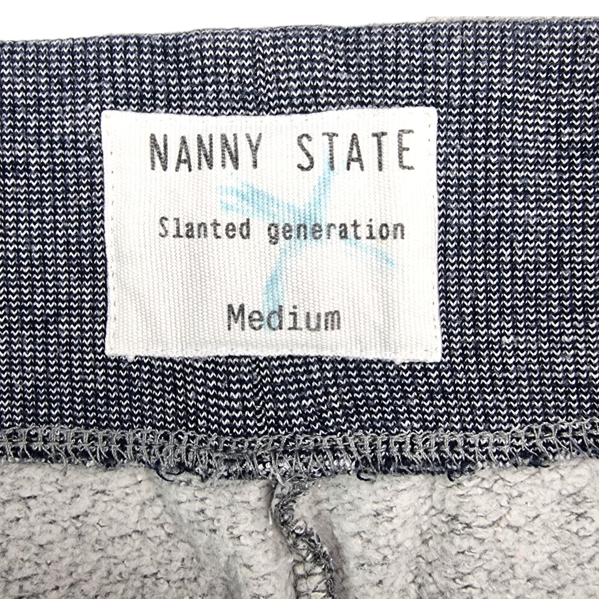 Nanny State Sweat Shorts Men's UK Size M Jersey Grey Blue Elasticated Waist