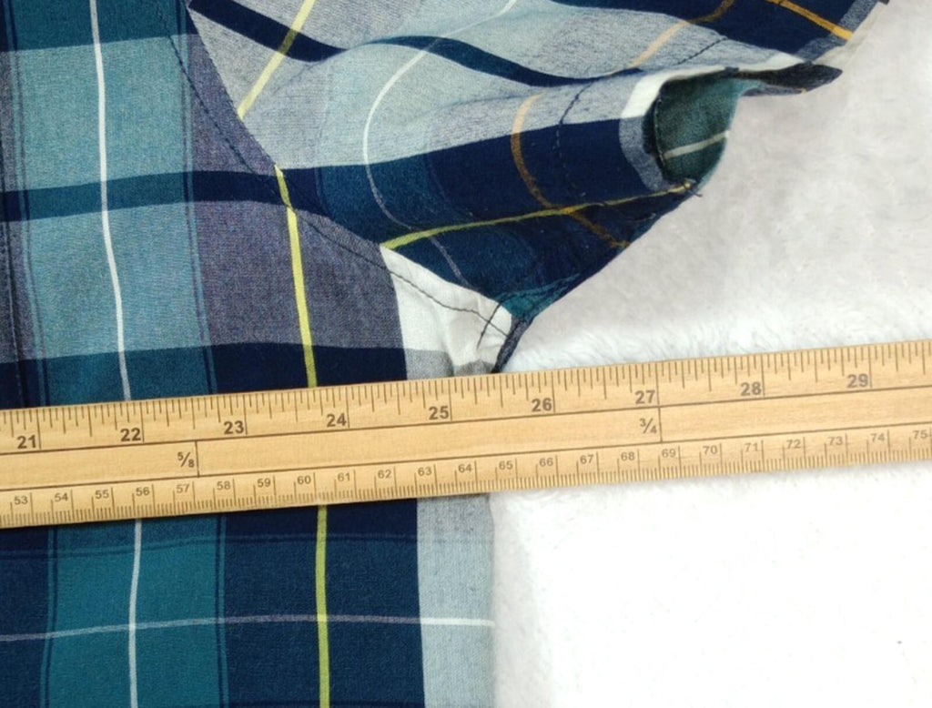 Tu Man Shirt Men's UK Size XL Check Short Sleeve 100% Cotton Pocket
