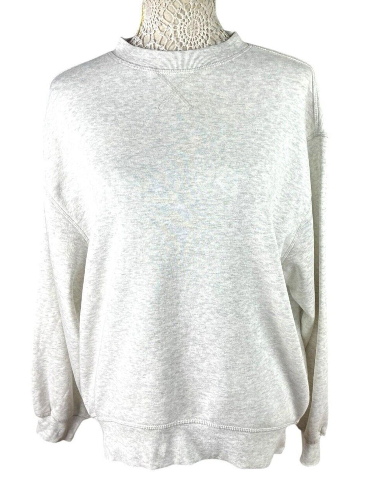 Divided Light Grey Oversized Sweater Crew Neck Fleece Lined Women's UK Size XXS