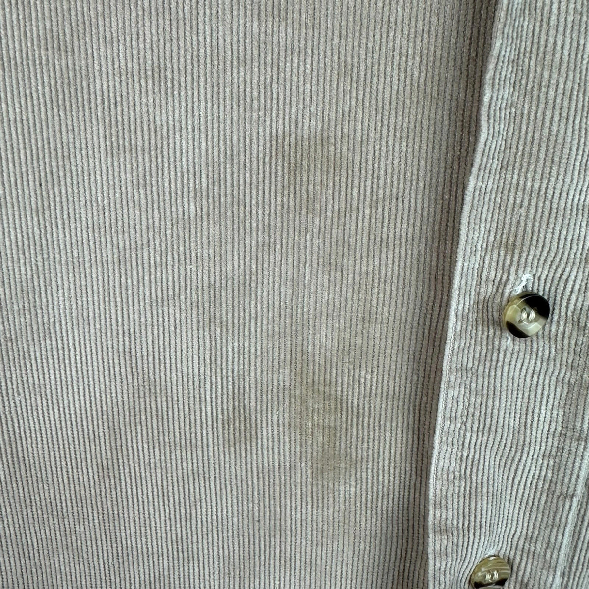 Windbreaker Corduroy Shirt Men's UK Size XL Beige Pockets Long Sleeve