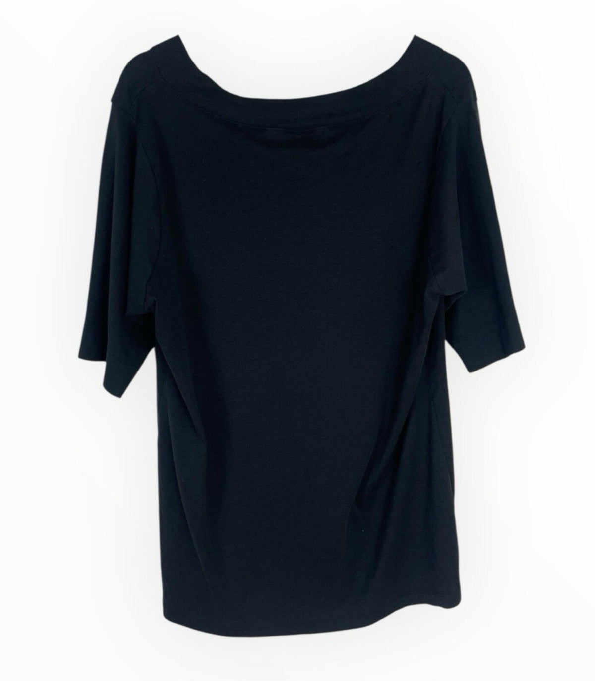 New Look Cotton T-Shirt Top Women's UK Size 26 Short Sleeve V Neck Black