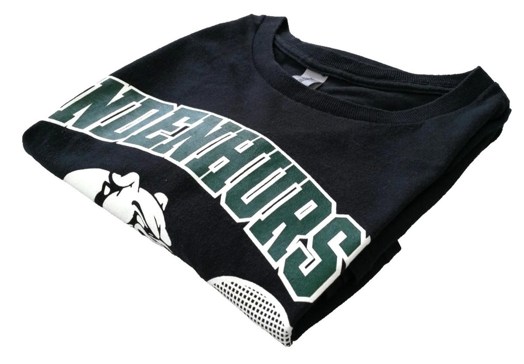 Gildan Black Lindenhurst Badminton Graphic Print T-Shirt Men's Size XL Black 100% Cotton