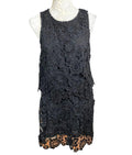 Topshop Black Co-Ord Set Women's UK Size 12 Top & Mini Skirt Layered