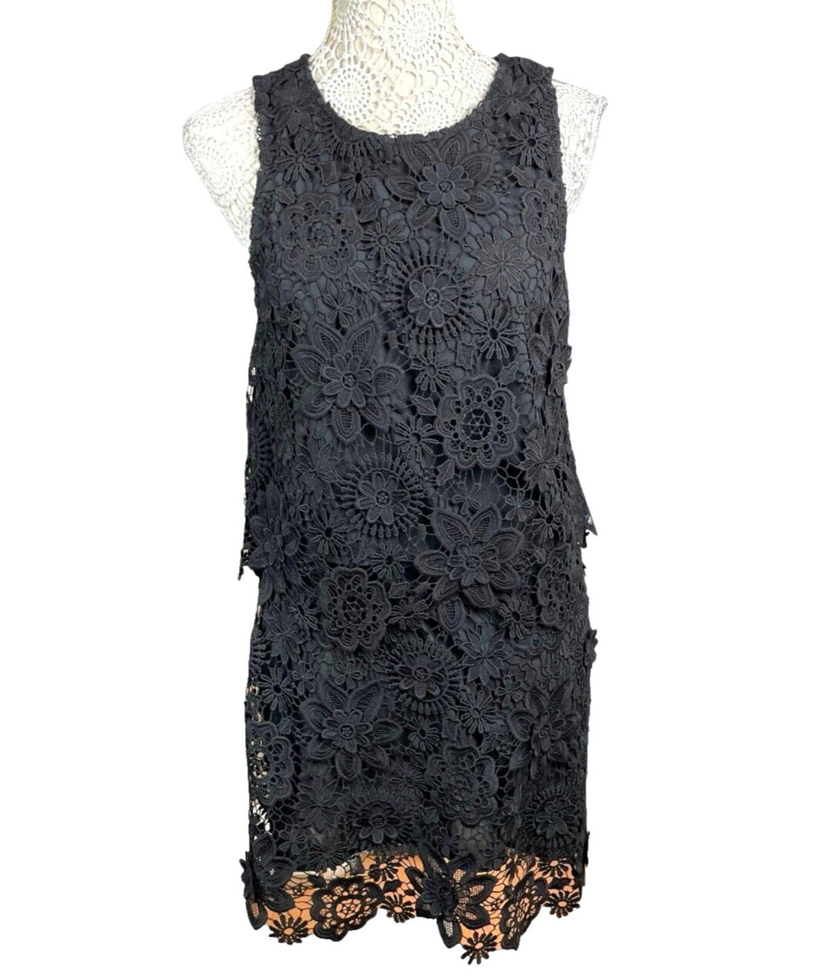 Topshop Black Co-Ord Set Women's UK Size 12 Top & Mini Skirt Layered