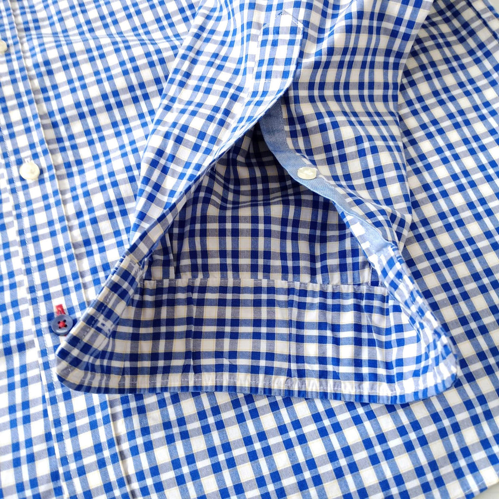Tommy Hilfiger Shirt Men's UK Size M Blue Check Long Sleeve Pockets