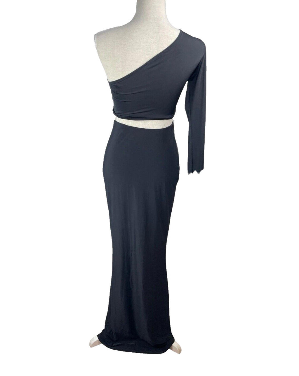 One Shoulder Cut Out & Skirt Co Ord Women’s UK Size 8 Black Evening Formal Heart