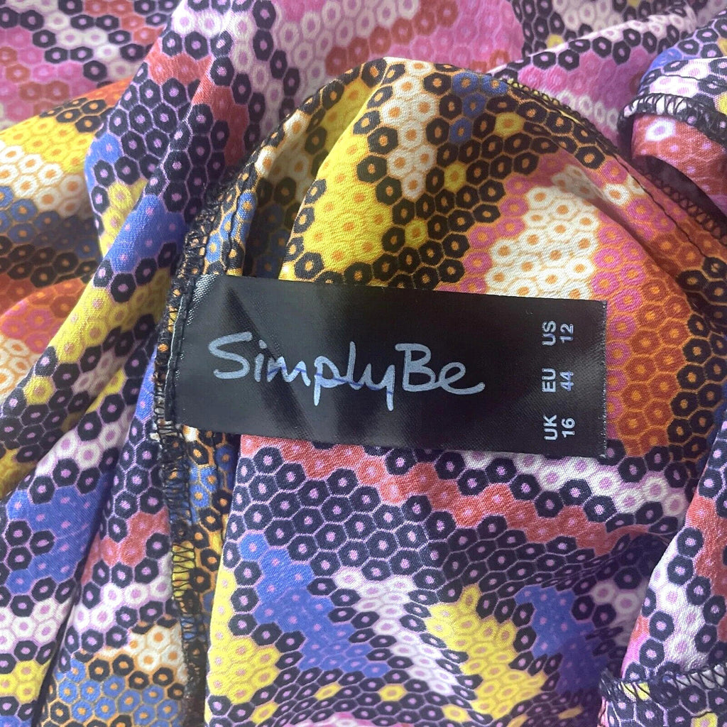 Simply Be Dress Diamond Abstract Summer Women's UK Size 16