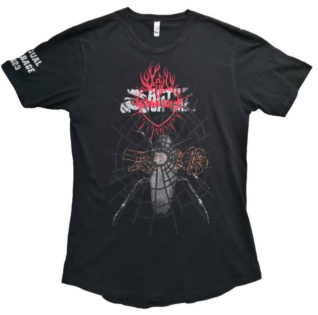 Next Level Black Actual Garbage T-Shirt Men's Size L Black Crew Neck Graphic Print 2023