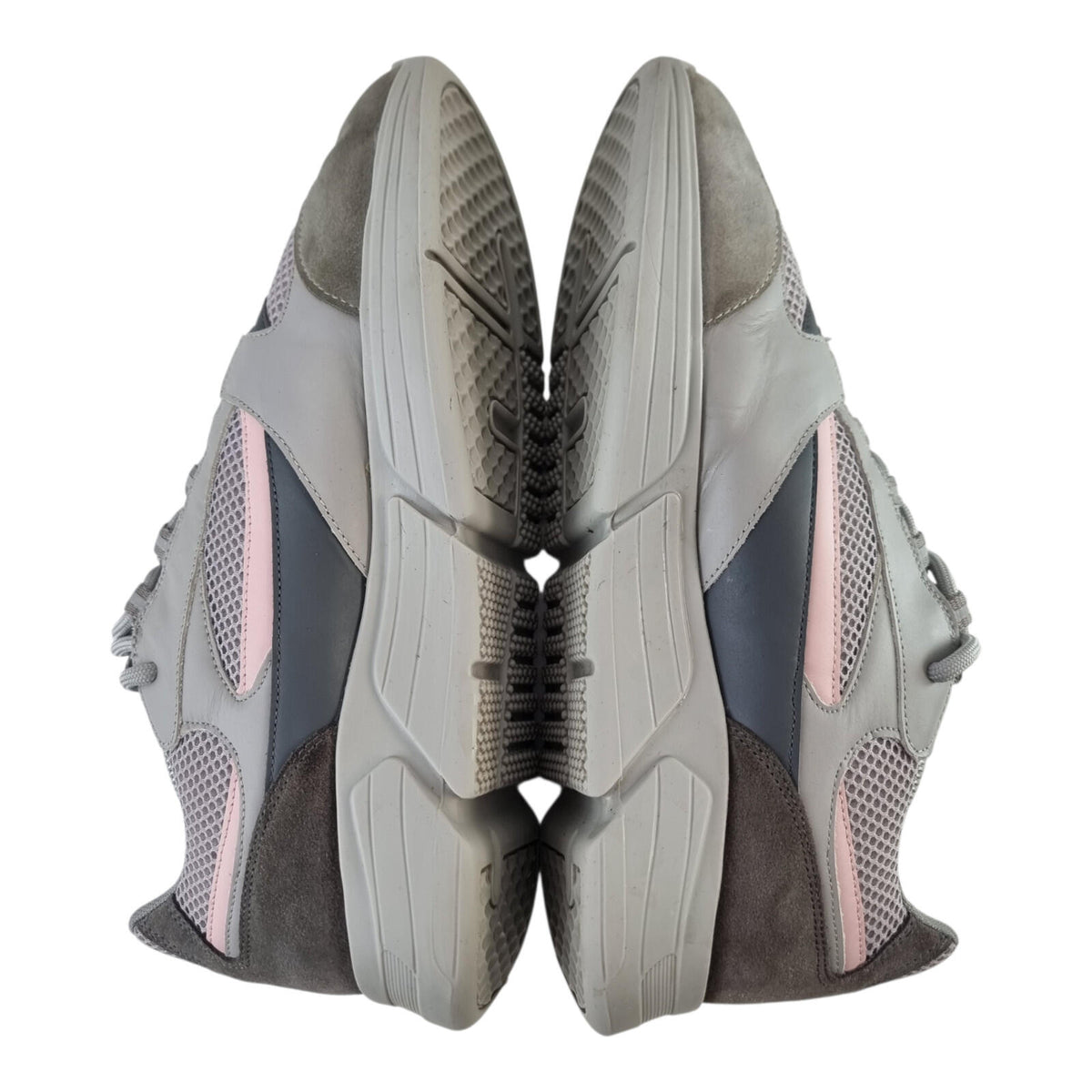 Belier A Sport Runner Trainer Men's UK Size 8 Low Top Grey Pink Sneakers