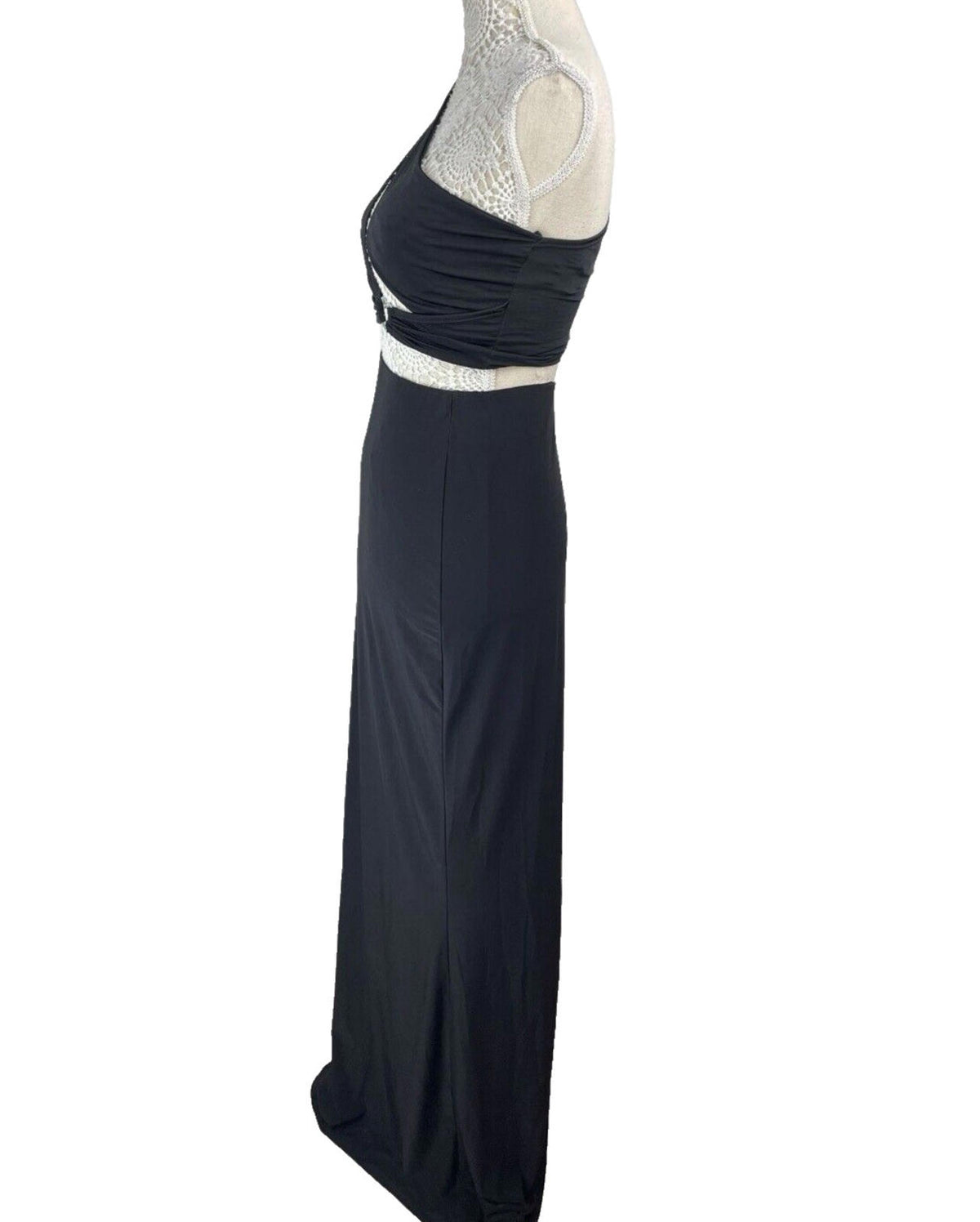 One Shoulder Cut Out & Skirt Co Ord Women’s UK Size 8 Black Evening Formal Heart