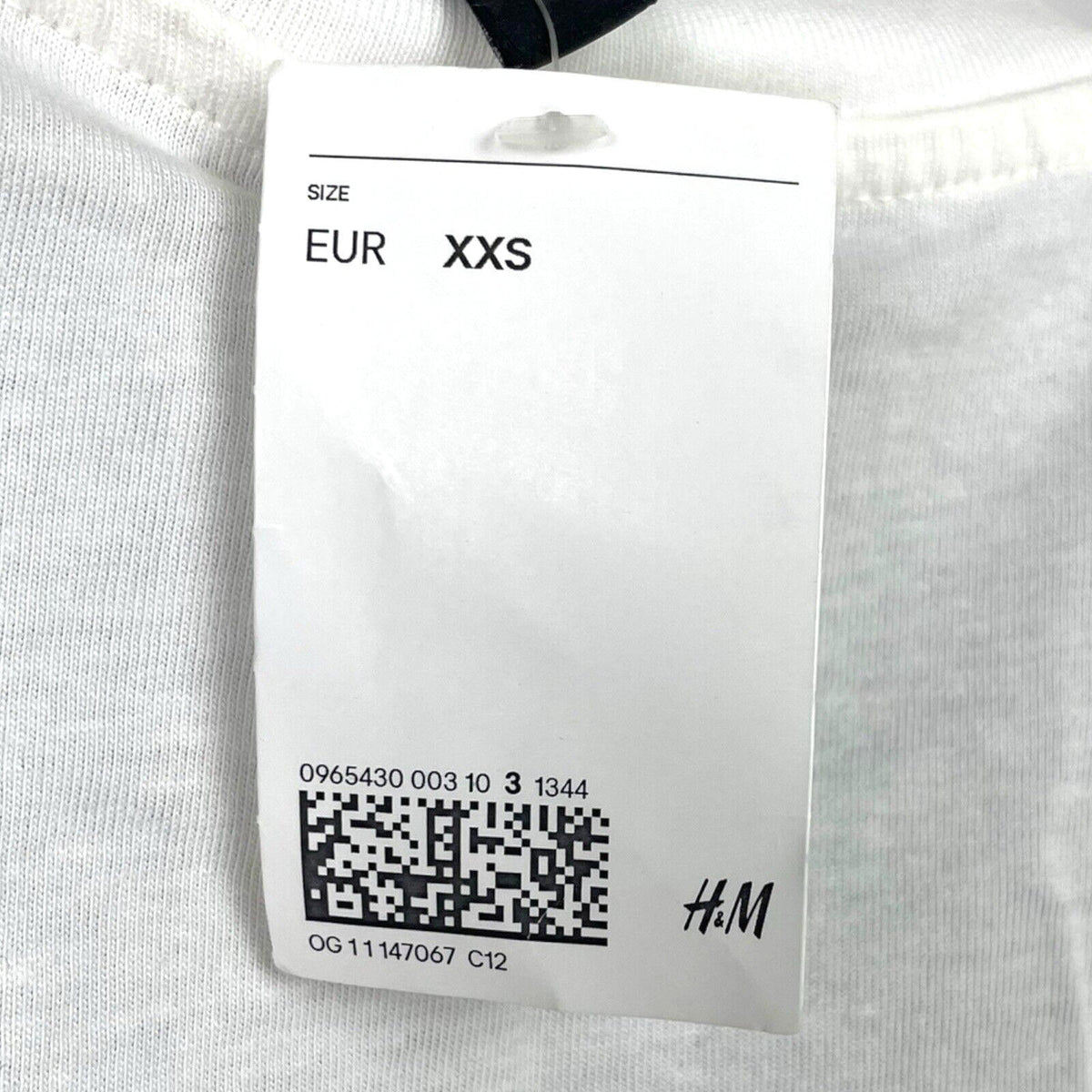 Divided Dress White Jersey Elastic Waist Women’s UK Size 2XS Over Sized