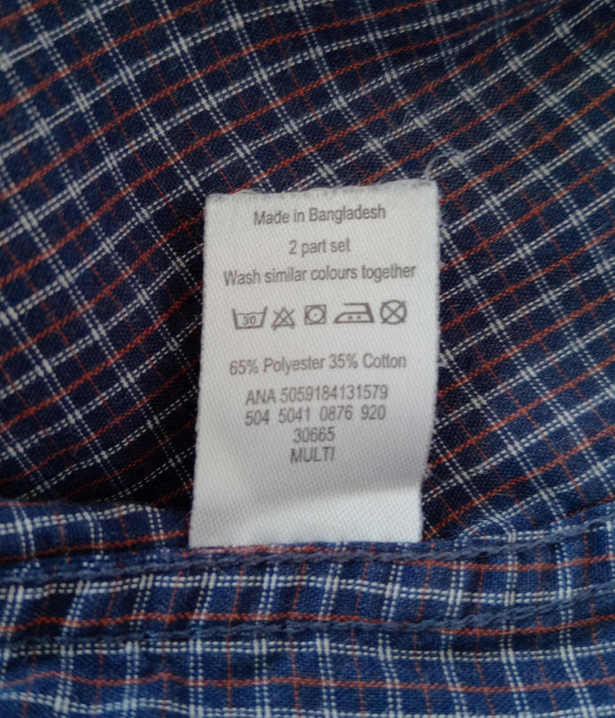 George Shirt Men's UK Size 3XL Long Sleeve Black Check Cotton Blend