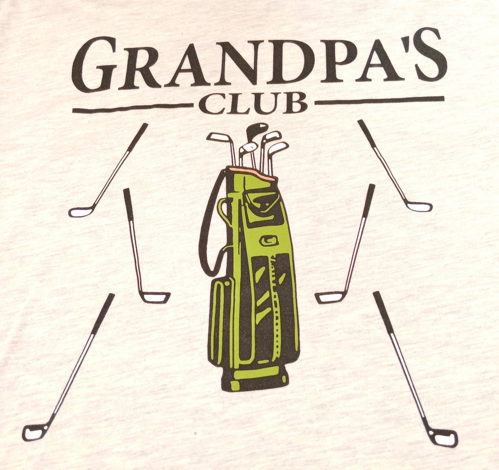 Mad Engine Beige Grandpa's Club Golf Graphic Print T-Shirt Men's UK Size 2XL Grey Crew Neck