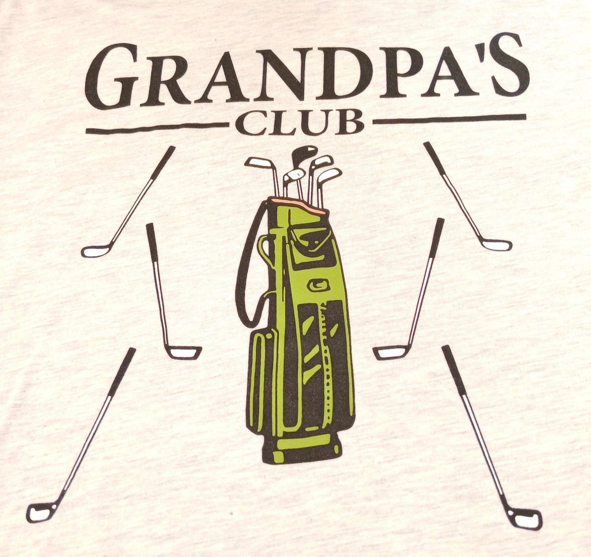 Mad Engine Beige Grandpa's Club Golf Graphic Print T-Shirt Men's UK Size 2XL Grey Crew Neck