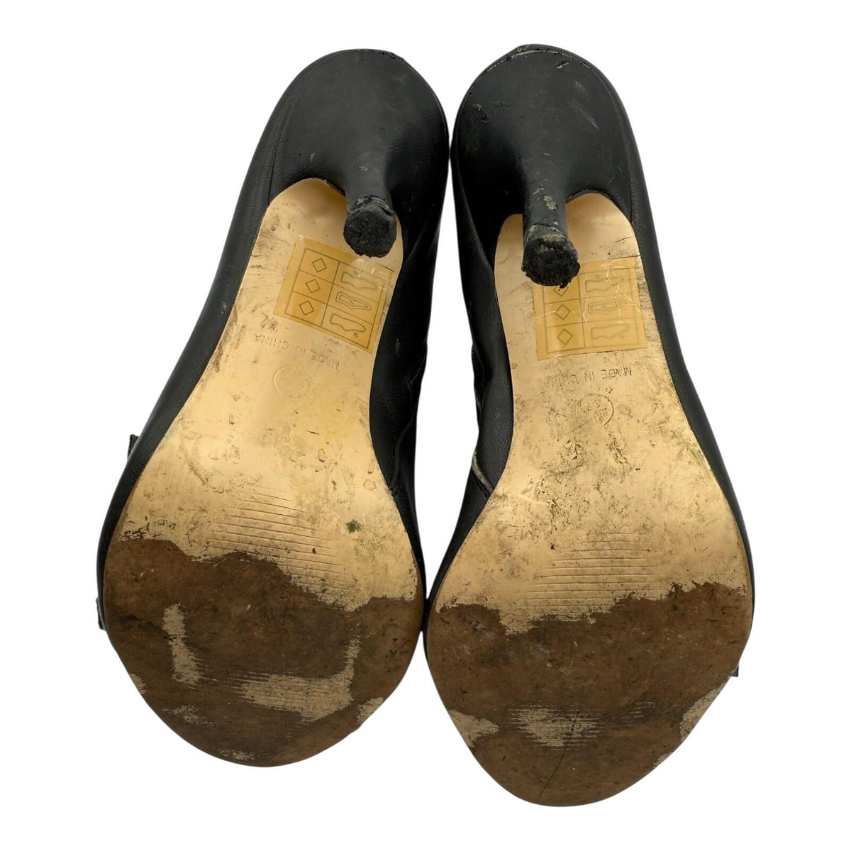 TRUFFLE Black Truffle Peep Toe Ankle Shoes  Women's UK Size 6 Straps Buckles Stiletto Black