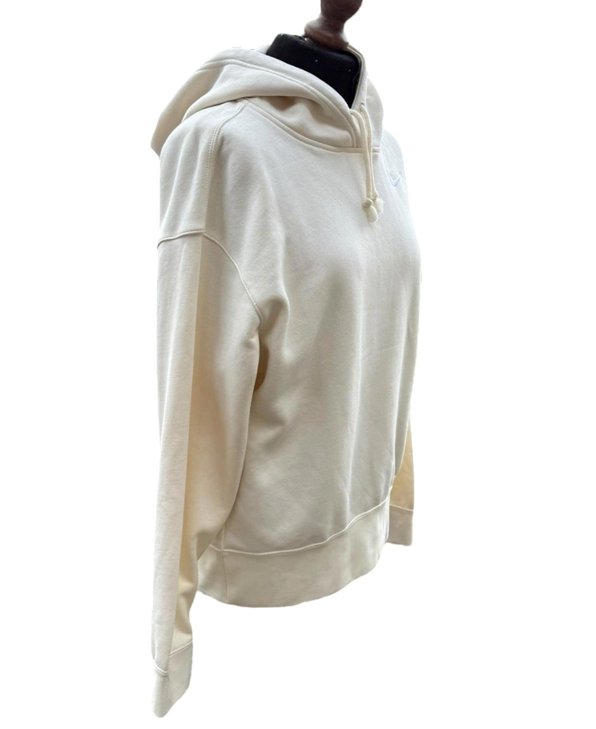 Nike Beige Hooded Sweatshirt Long Sleeve Logo Women's UK Size XS Hoodie