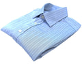 Charles Tyrwhitt Shirt Long Sleeve Striped 100% Cotton Blue Men's UK Size Large