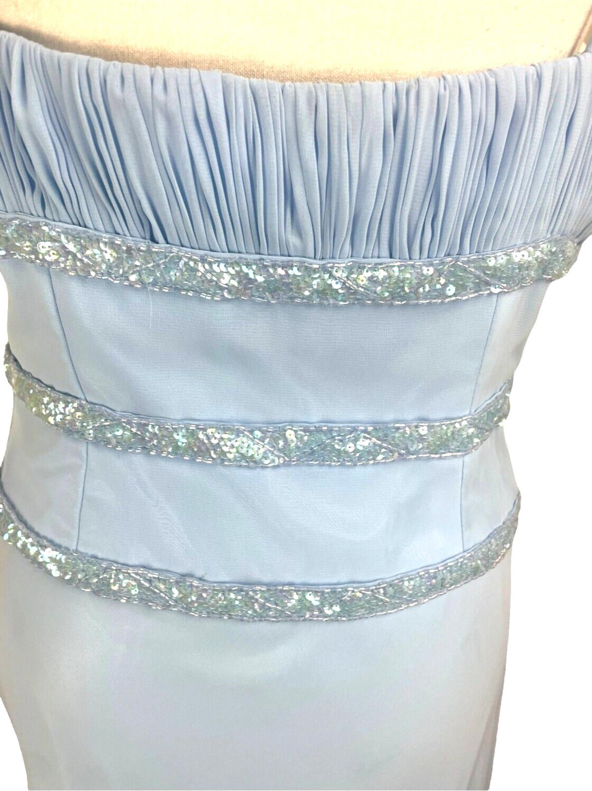 Crystal Breeze Blue Crystal Breeze Prom Dress Women's UK Size 14 Pale Blue Ballgown Embellished