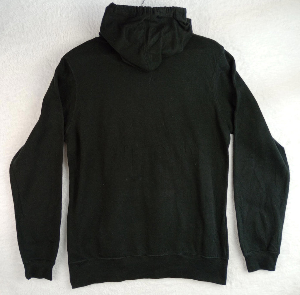 Black Cher Hoodie Men's UK Size M Black Hooded Pockets Cotton Rich Easy Care