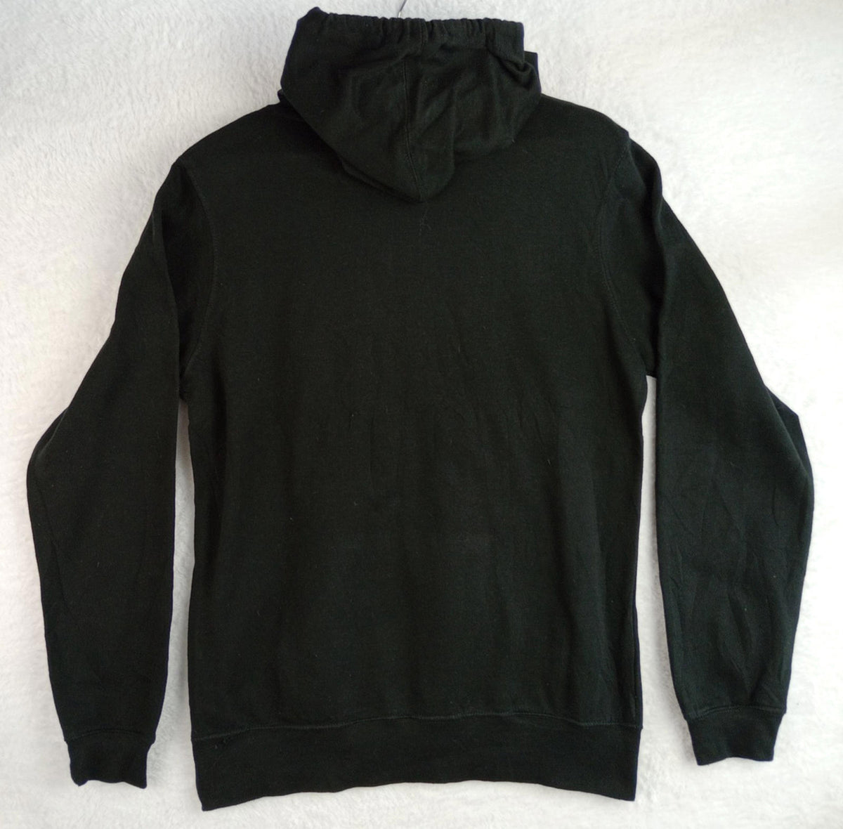Black Cher Hoodie Men's UK Size M Black Hooded Pockets Cotton Rich Easy Care