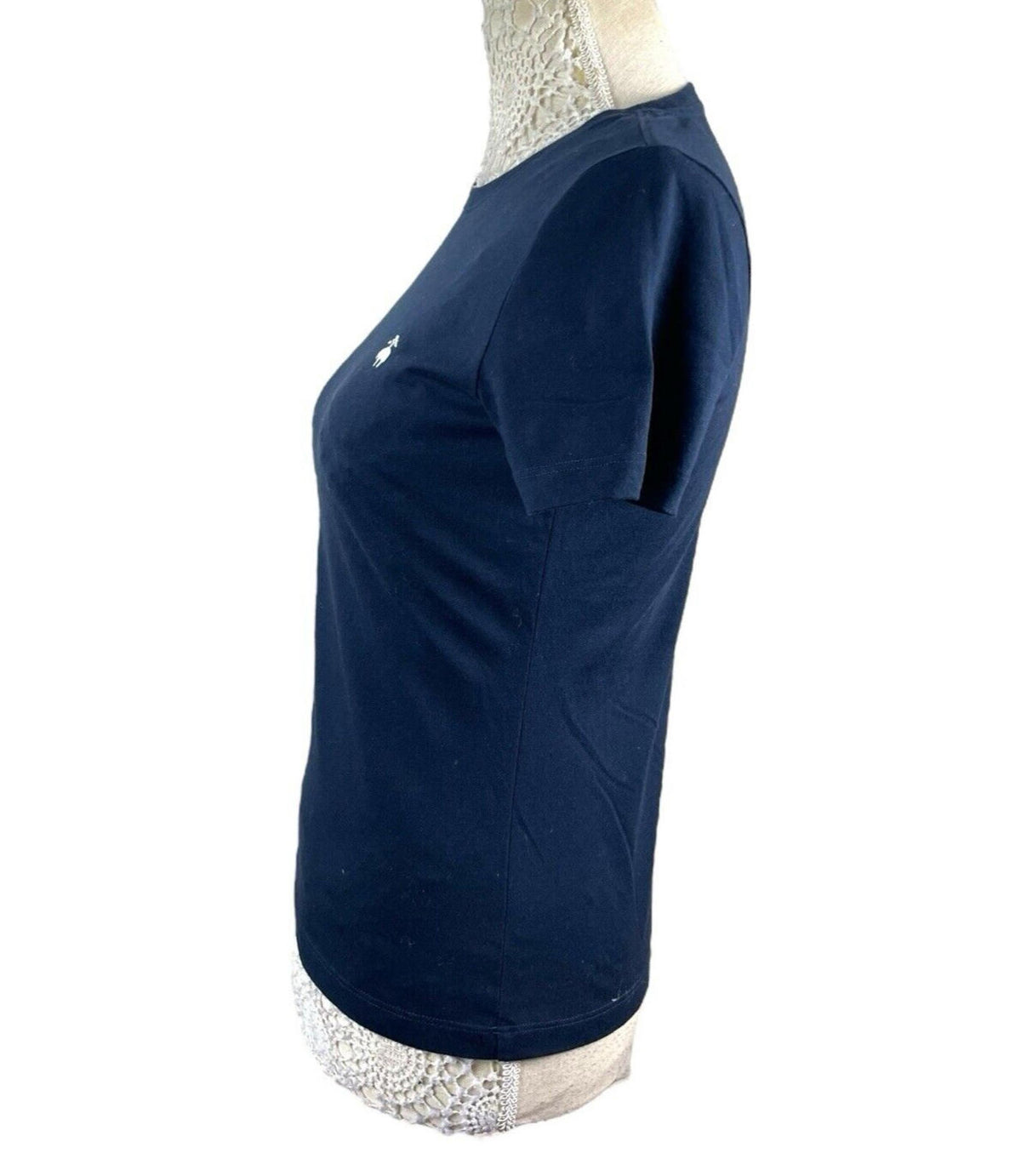 Brooks Brothers Blue Brooks Brothers T-Shirt Blue 100% Cotton Logo Women's UK Size XS