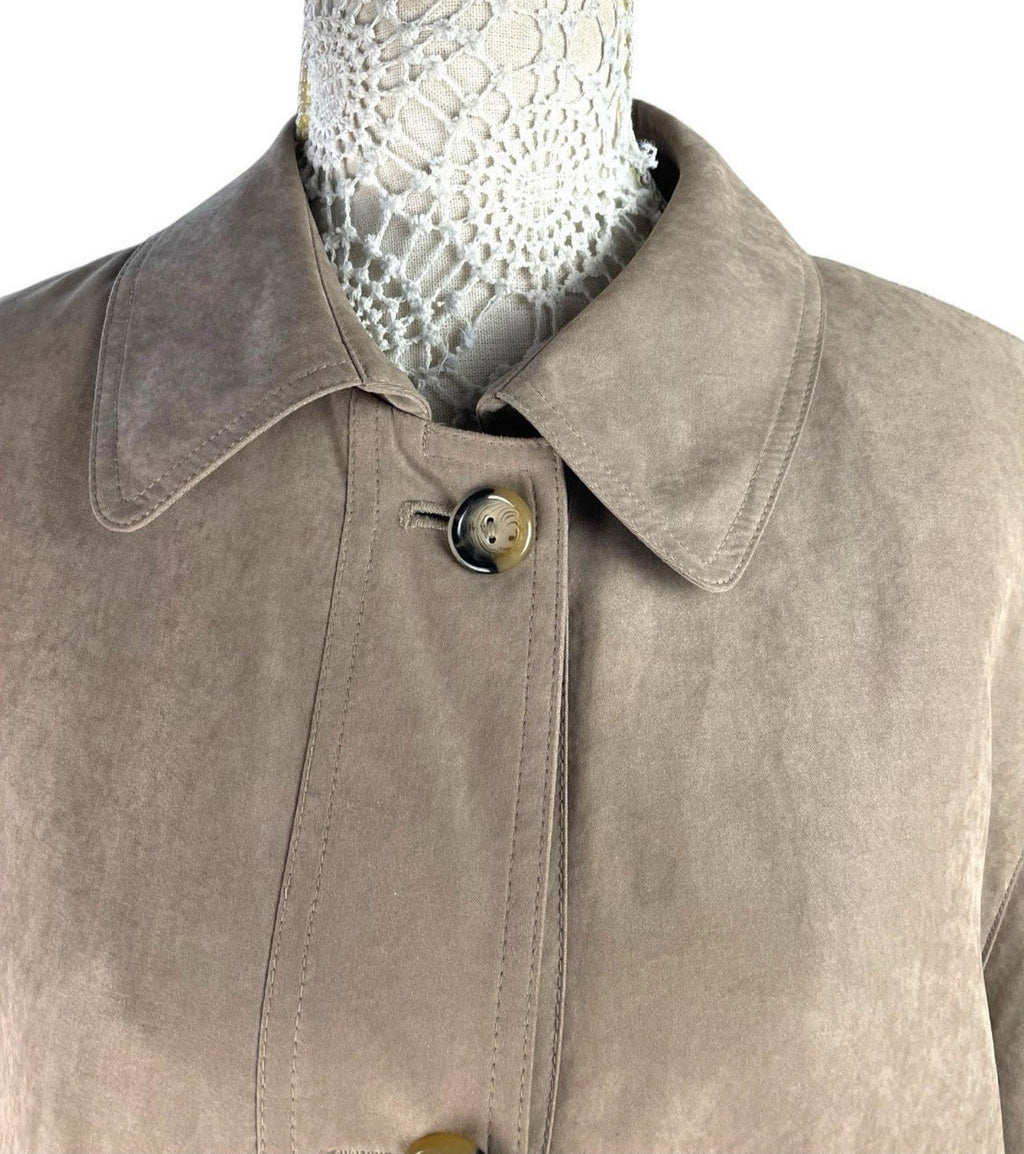 Berkertex Brown Vintage Soft Shell Trench Coat Women's UK Size 14