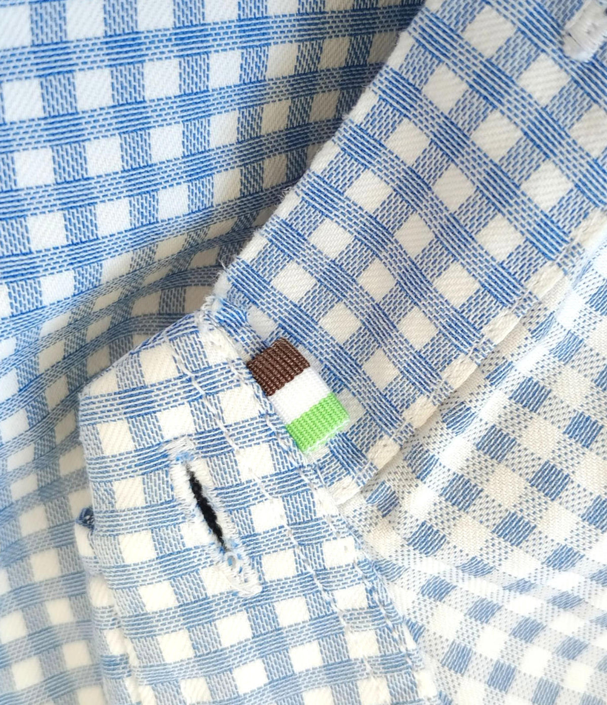 Hugo Boss Blue Hugo Boss Shirt Men's UK Size M Long Sleeve Blue Check 100% Cotton Pocket Modern