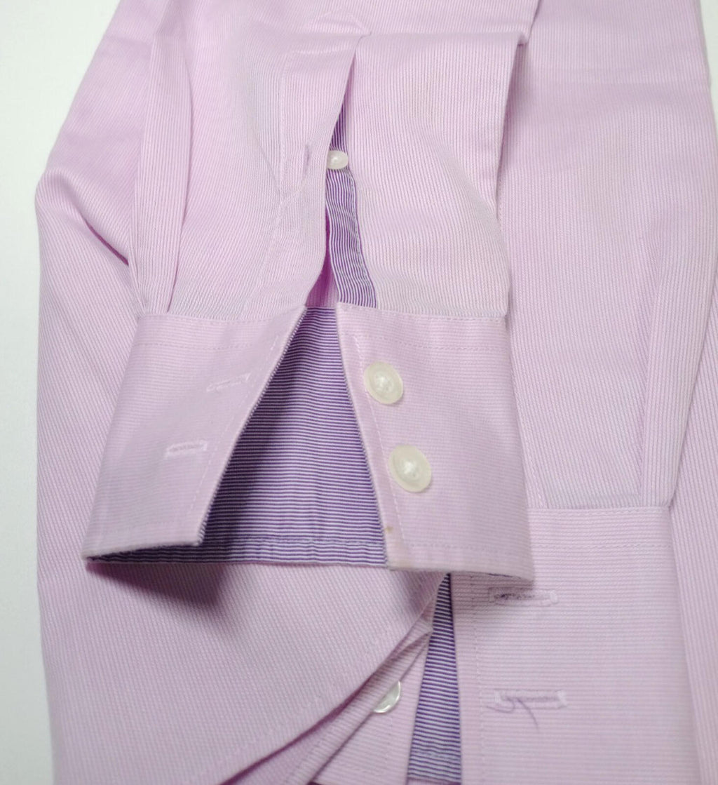 St George By Duffer Shirt Men's UK Size S Pink Stripe 100% Cotton Slim Fit
