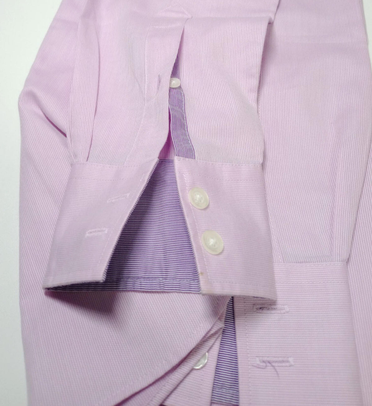 St George By Duffer Shirt Men's UK Size S Pink Stripe 100% Cotton Slim Fit