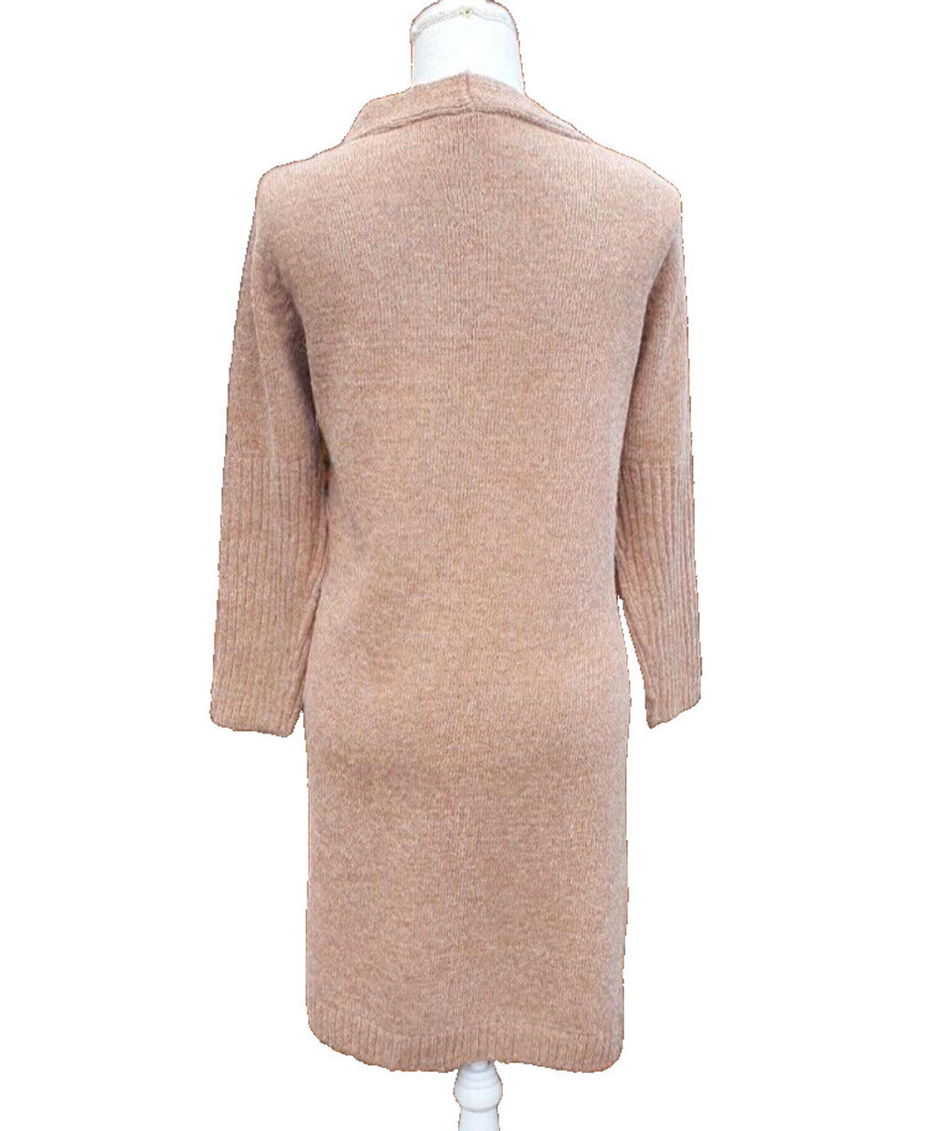Autumn Winter Open Knit Cardigan Coffee Long Women's UK One Size