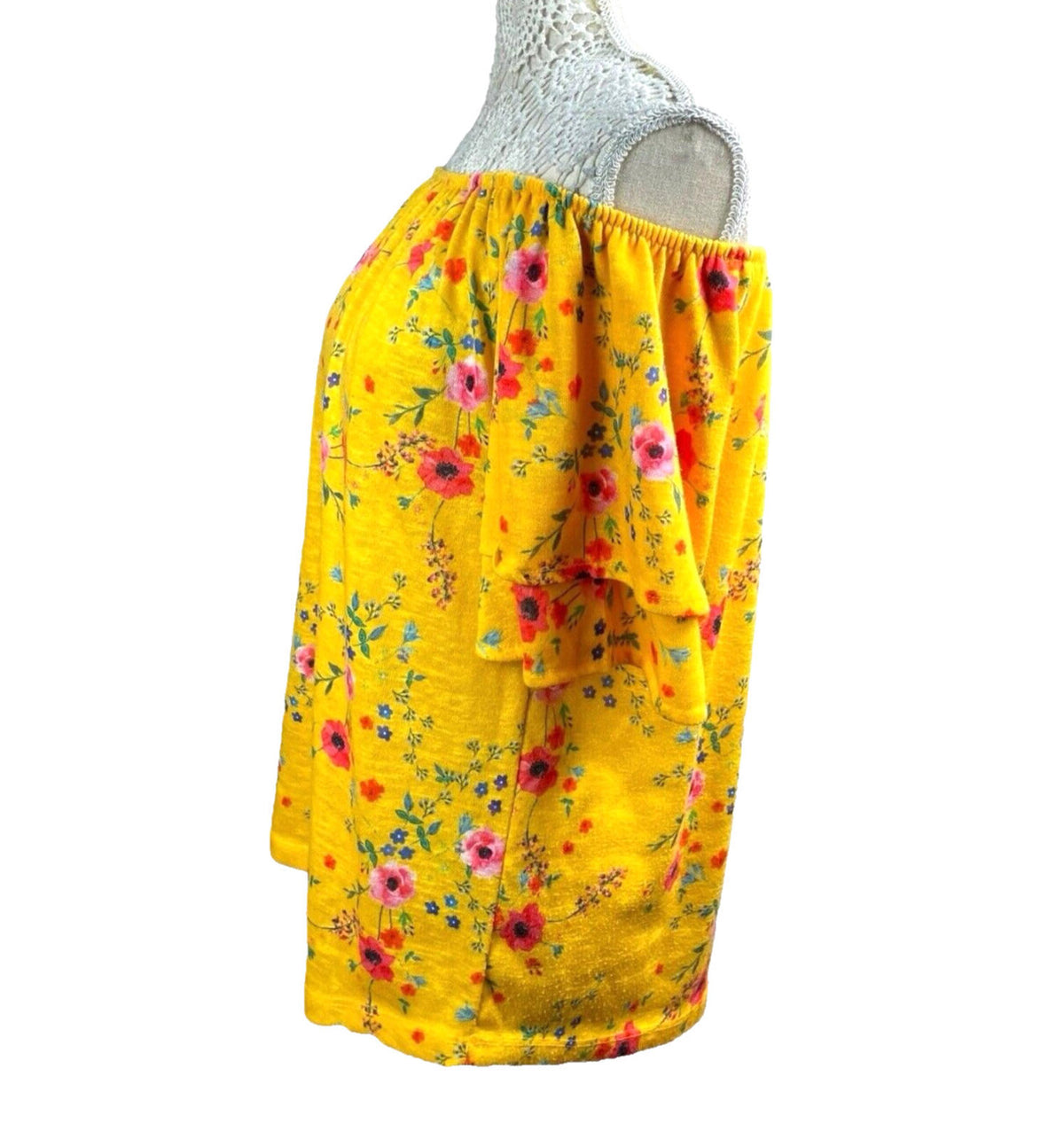 George Blouse Floral Top Off The Shoulder Women's UK Size 16