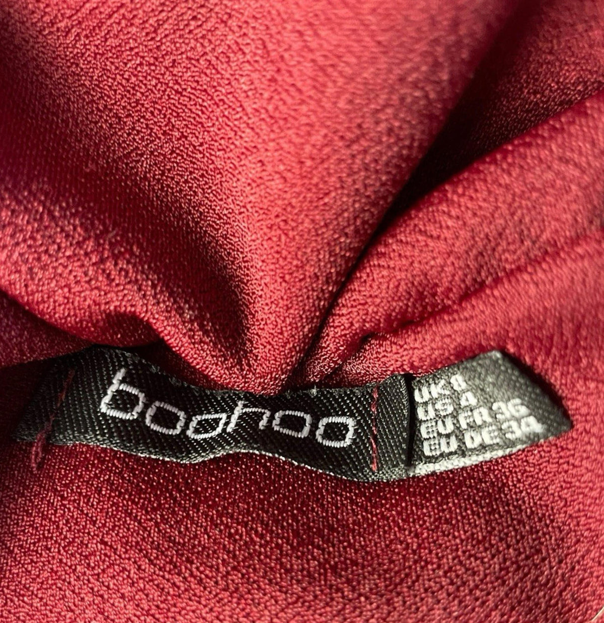 Boohoo Asymmetric-Neck Maxi Dress Women's UK Size 8 One Shoulder Draped Red