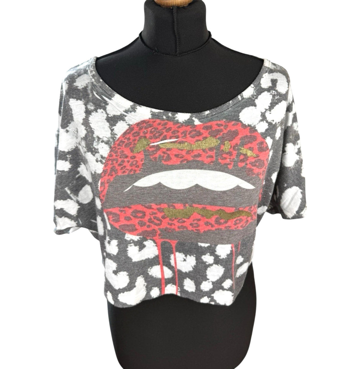 Understar White Understar Cropped T-shirt Graphic Print Relaxed Fit Women's UK Size M