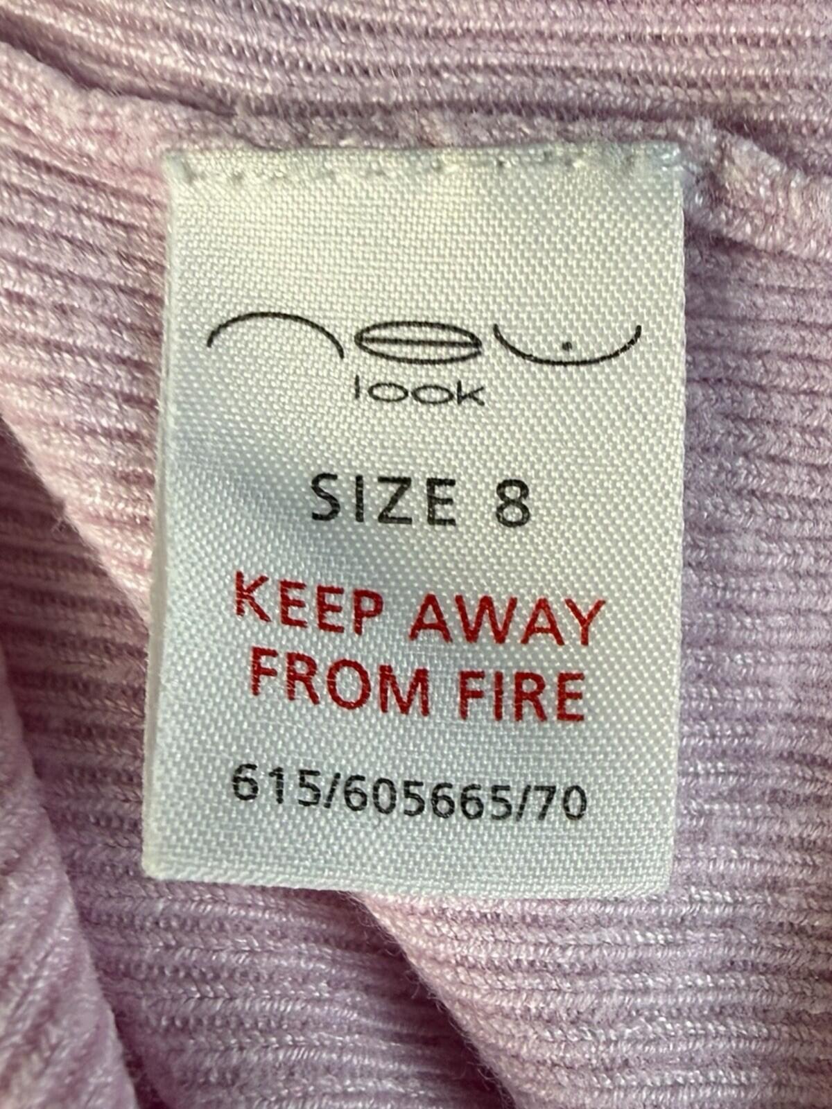 New Look Thin Cardigan Women's UK Size 8 Button Up Long Sleeve Pink