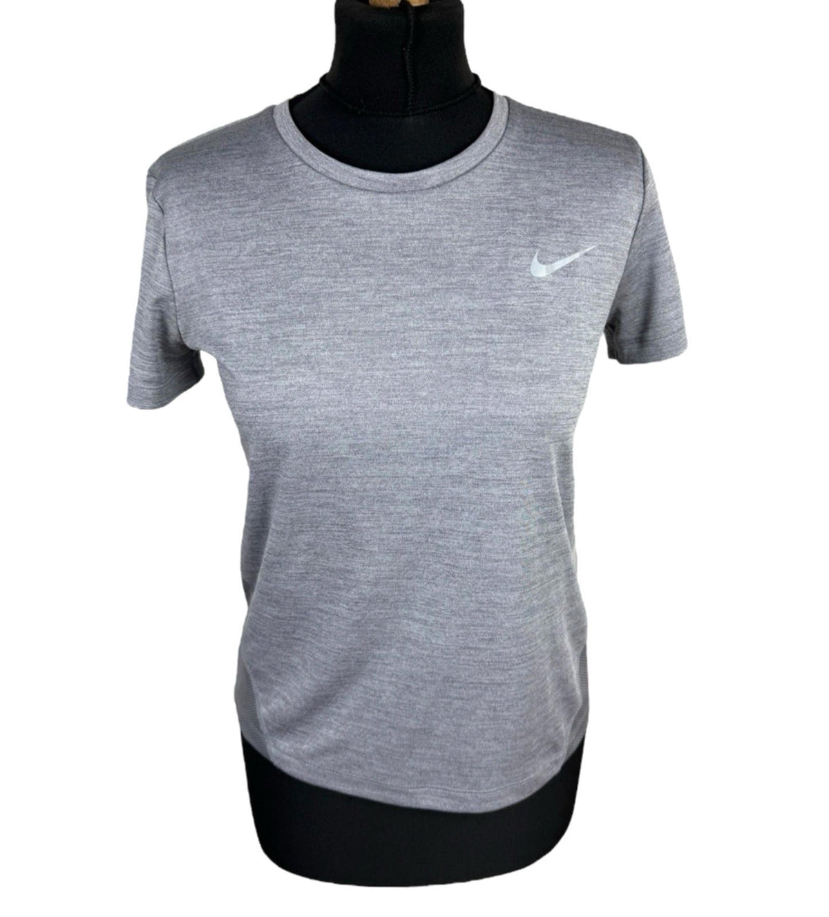 Nike Running Dri Fit Grey T-shirt Top Stretch Short Sleeve Women's UK Size XS