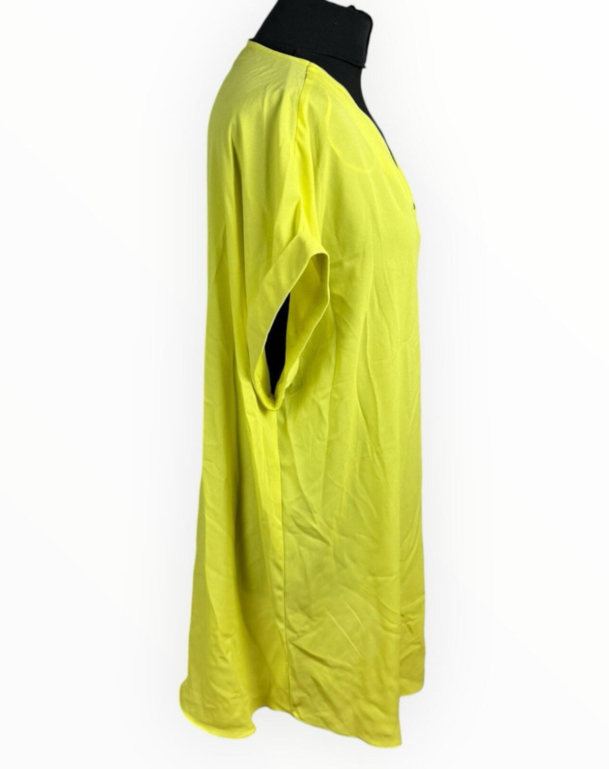 Peacocks Yellow Peacocks T-Shirt Blouse Top Women's UK Size 22 Zip Rayon Front Pocket Yellow