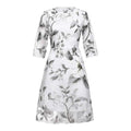 Floryday White Floryday Maxi Dress Silver Floral Occasion Dress A Line Women's UK Size S