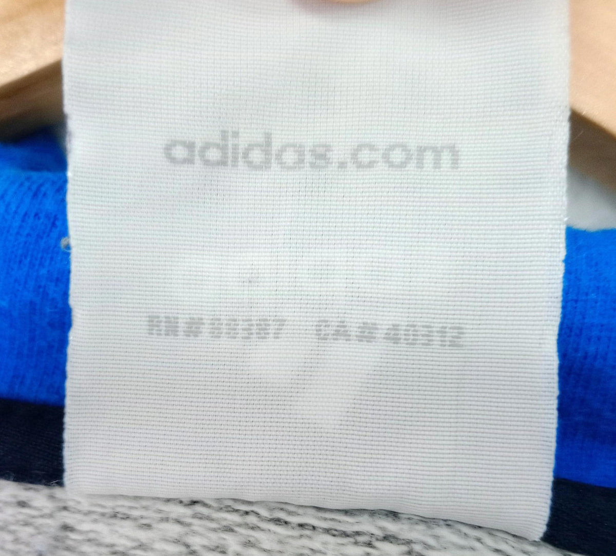 Adidas Track Suit Top Boy's UK Size L Blue Grey Long Sleeve Full Zip Pockets